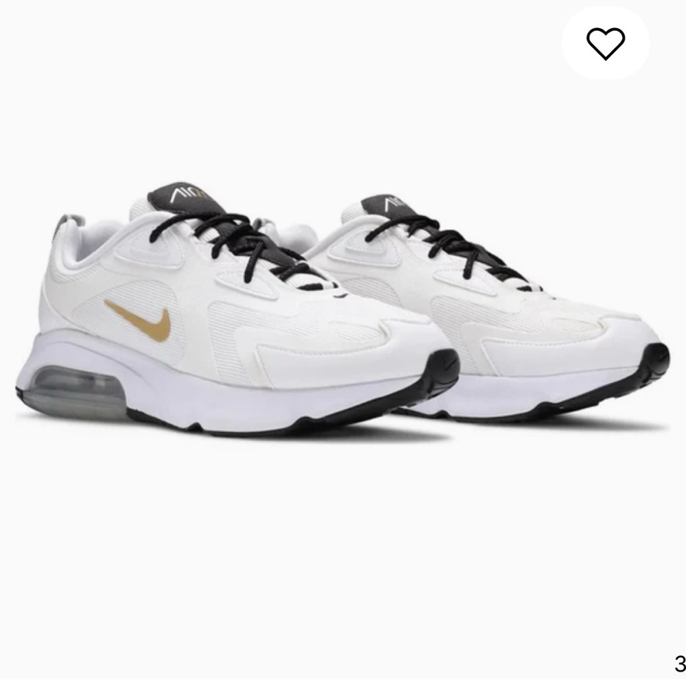 Nike Air Max 200 White with Gold Swoosh